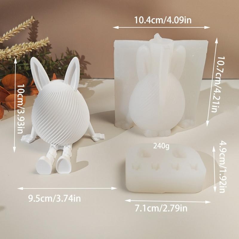 Food Grade Elastomer Rabbit Recyclable Easy Use Plastered Casting Art Decorative Figurine