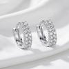 Hot-selling Double-row Diamond Ear Buckles In Europe and America, Fashionable and Simple, Inlaid Zircon Earrings, Men's and Women's Earrings.