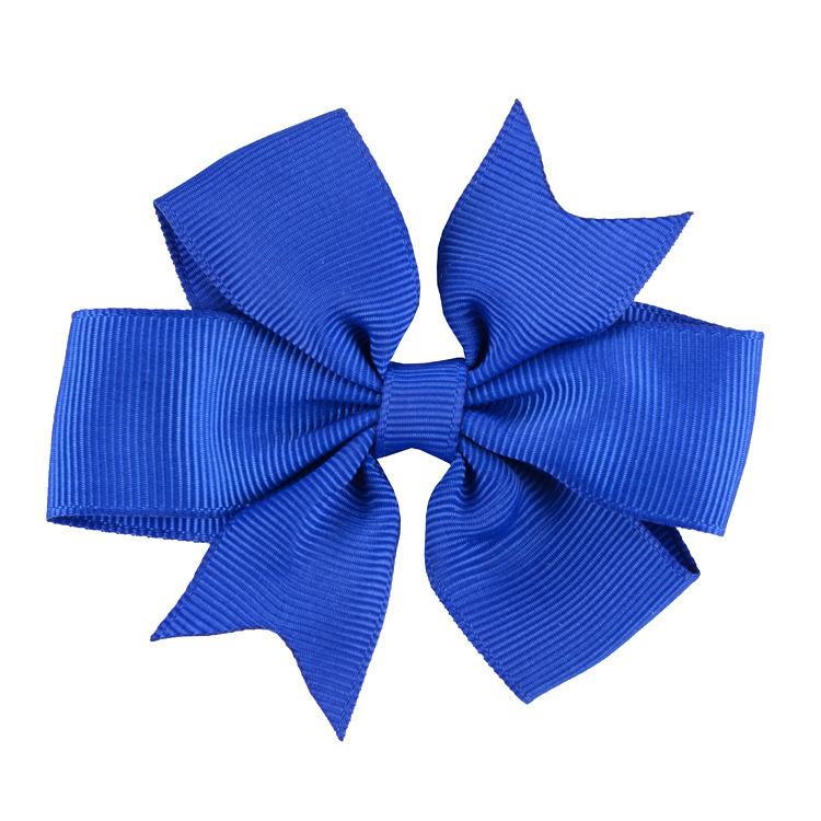 8x8cm 1PC Solid Color Grosgrain Ribbon Bows Clips Hairpin Girl's Hair Bowties Boutique Hair Clip Headwear Kids Hair Accessories