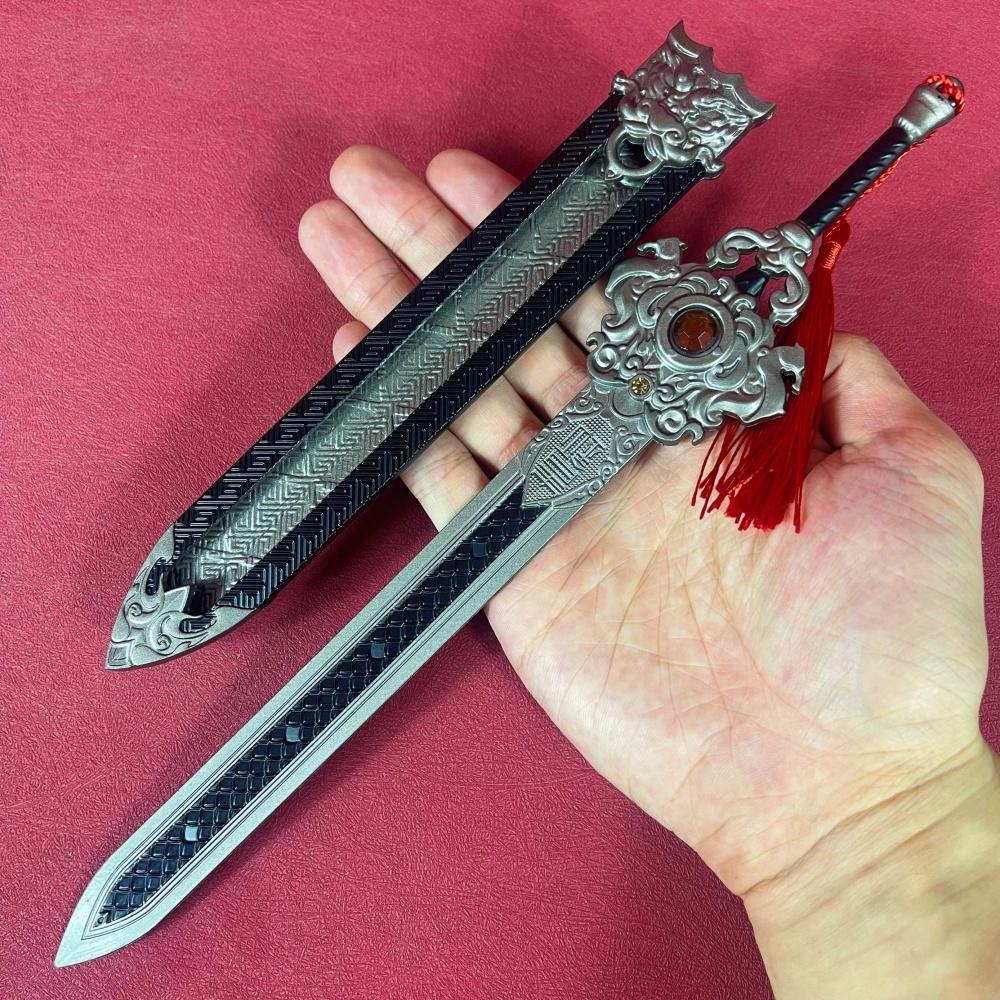 11.6inch Metal Three Kingdom Katana Ancient Damascus Sword Anime Sword Real Full Size Japanese Katana Original Samurai Sabre Toy