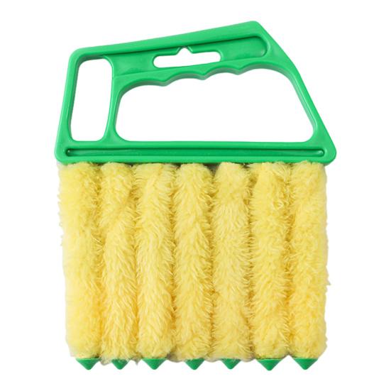Window Blind Duster Cleaning Brush Non-Slip Handle 7 Finger Air Conditioner Vent Cleaning Scrubber Mini Blinds Washable Tool