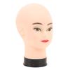 PVC Mannequin Head Bald Head Model with Universal Stand Interface for Wig Making Hat Display and Massage Training