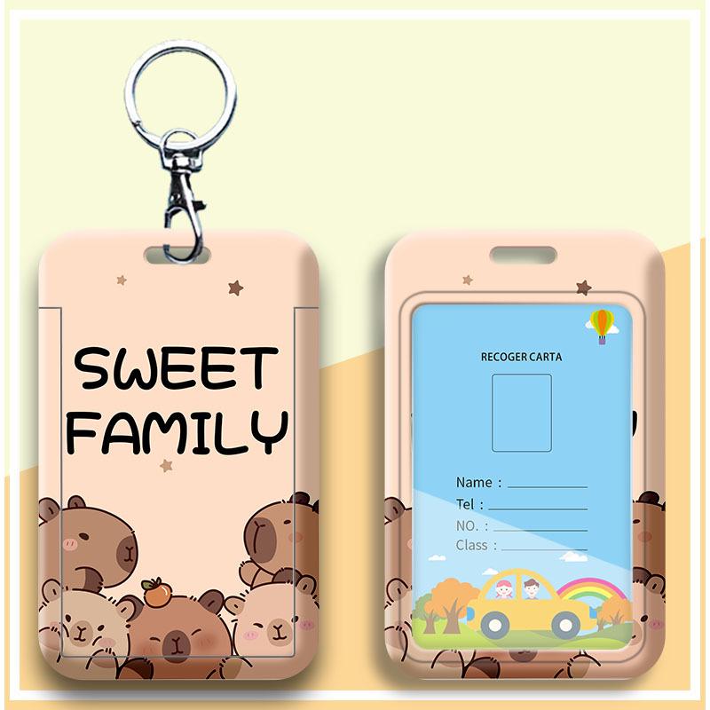 Student Cartoon Lanyard ID & Card Holder for Bus, Subway, Water, and Work Badge