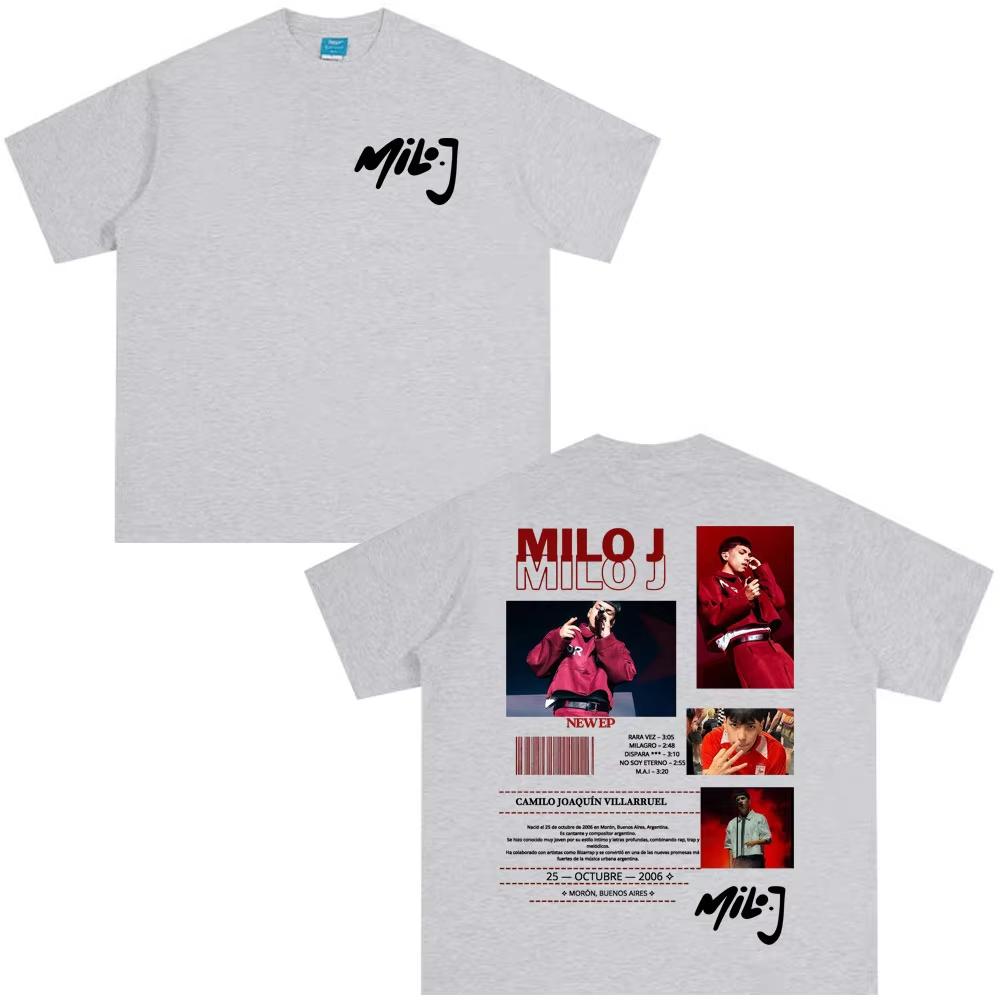 

Rapper Milo J Album Tour Merch T Shirts Casual Cotton Unisexs Womens Clothing Fashion Hip Hop Oversized Tshirts Streetwears 4XL