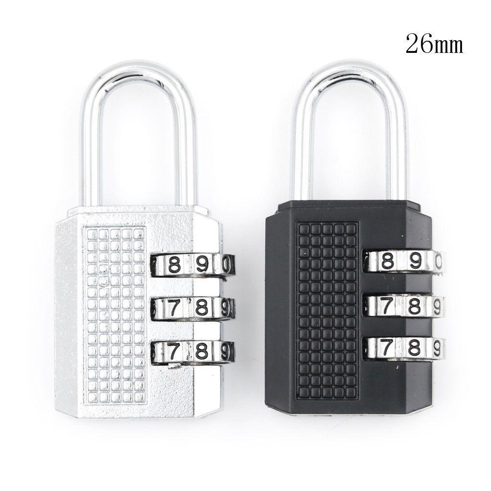 Door Lock Travel Luggage Suitcase Code 26x11x54mm/32x13x60mm Resettable 3 Digit Combination Lock Padlock Tools Hot Sale