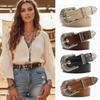 Girdle Retro Women's Belt Pin Buckle Embossed Belt Casual Carved Buckle Belt