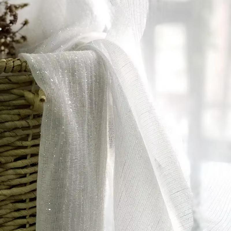 Moderne Effen Witte Draadgordijnen Voor Kamer, Raambekleding Tule Woonkamer Gordijnen, Dunne Doorzichtige Keuken Doorzichtige Decoratie 1pc W300CM X H260CM&Multi-function