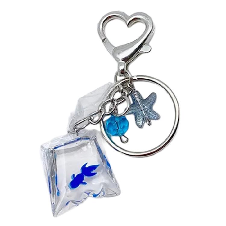 Cute Pet Fish Keychain Ornament Keyring Lovely Pendant for Bag Backpack Purse