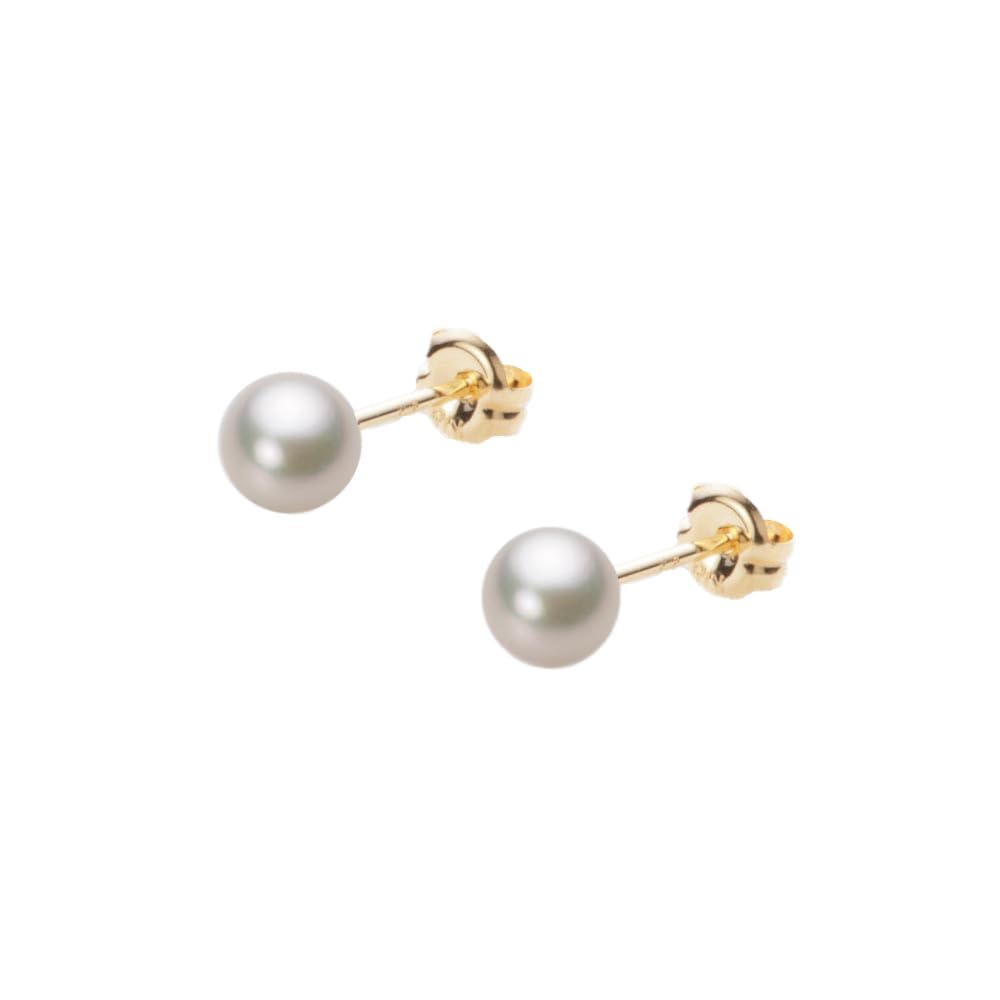 Akoya Pearl Earrings In 18K Gold for HA00045R13CW0PA03Y 4.5mm Women, [Gift Wrapped]