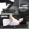 Folding Car Creeper Seat Work Bench Chair Roller Wheels Auto Repair Bed Maintenance Mechanic Garage Workshop Stool Tool