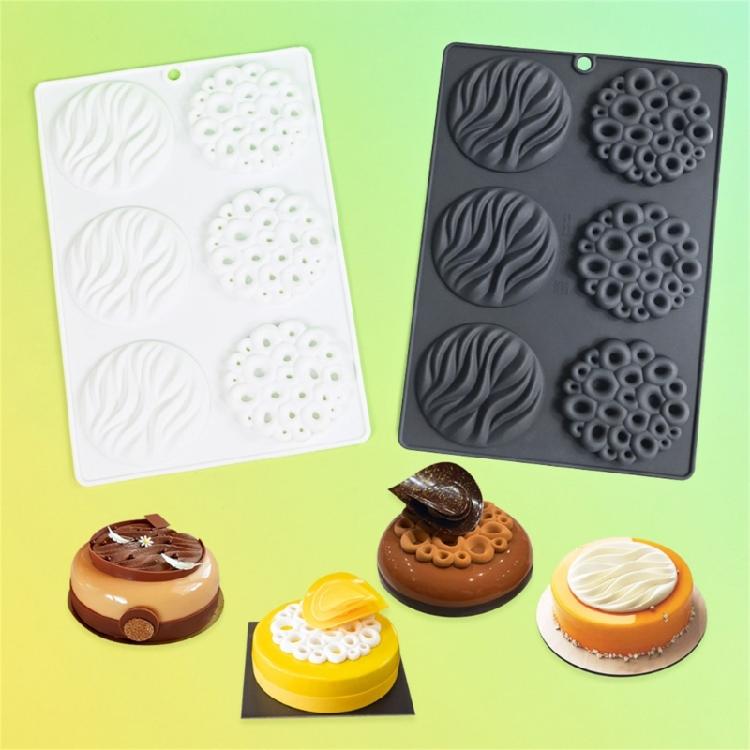 Professional Baking Molds Waves Silicones Cake Decorating Pan Nontoxic For Pastry Ice Cream Jellies Easy Demolding