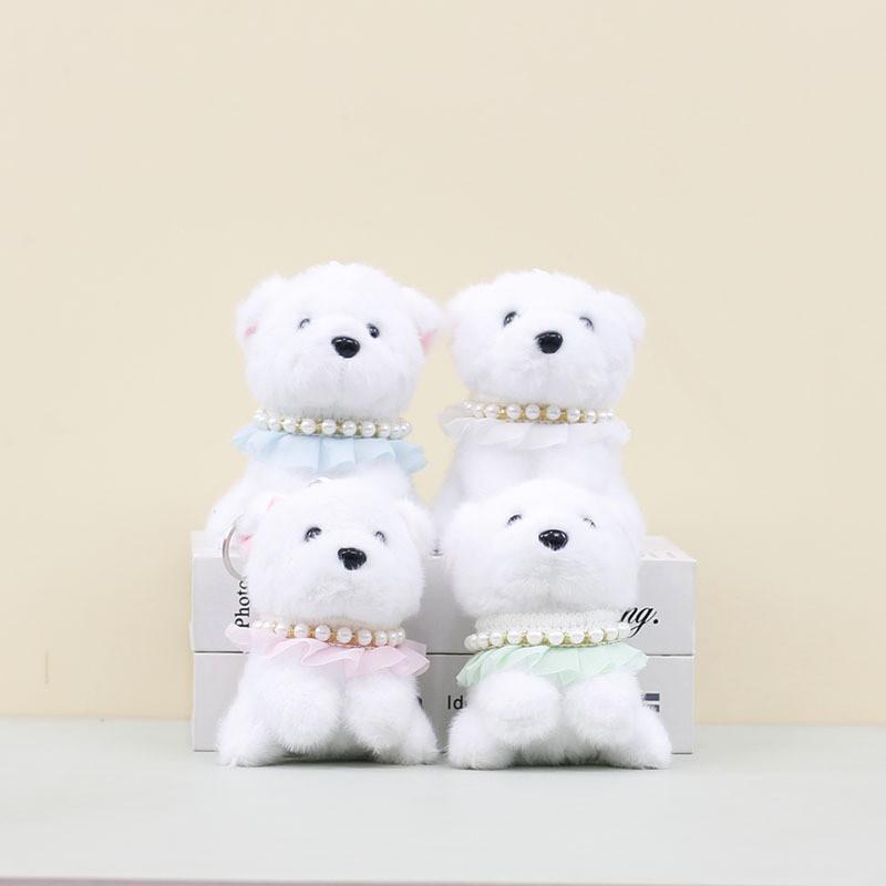Soft And Cuddly Plush Dog Keychain Cute Dog Figurine Bag Accessory In Multiple Colors