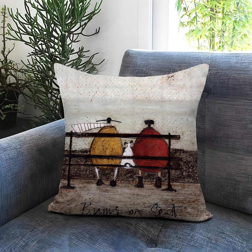 Painting S-Sam Toft Art Cushion Cover Comfortable Reversible Pillow Cover Ideal for Car Sofa Bedroom & Beyond