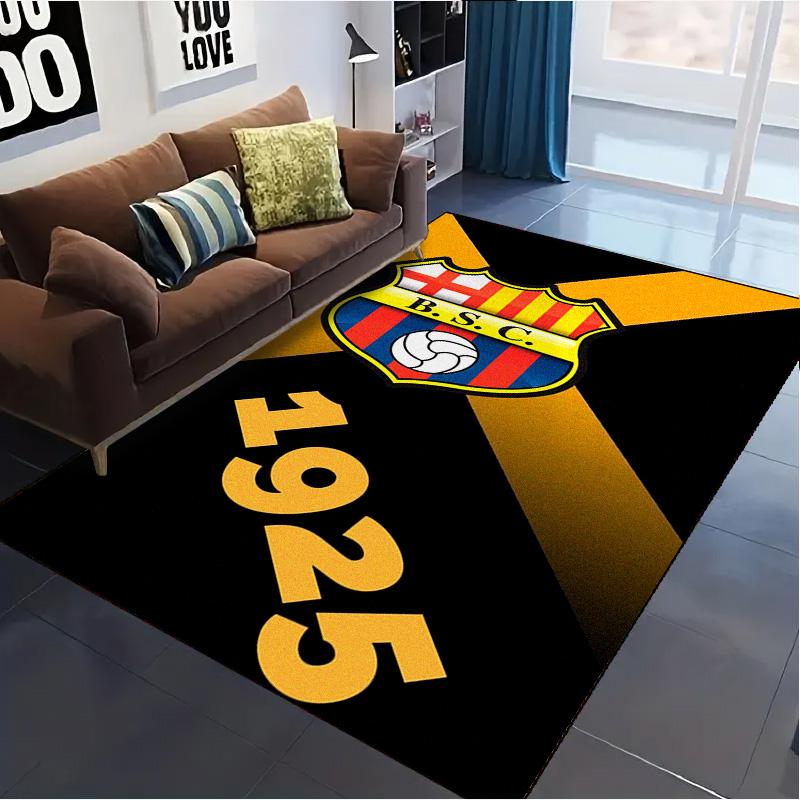 Tappeto Barcelona SC per Soggiorno Camera da Letto Casa Decorazione Divano, Tappetino Antiscivolo per Giochi Bambini