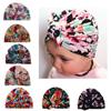 Newborn  Floral Print  Hat Cute Sweet Infant Girl Nursery Cap with Bowknot