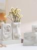 Ceramic Flower Vase Human Face Vase Minimalist Decorative Hydroponic Flower Arrangement Container