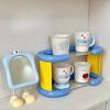Desktop Colorful Storage Rack Organizer Kawaii Multi-layer Cup Mug Rack Storage Shelf Table Decor Cosmetic Bathroom Organizing