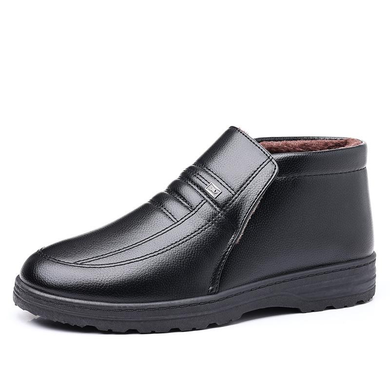 [Peak Paul] Men's cotton shoes winter warm and velvet non-slip men's casual high-top cotton shoes the elderly cotton shoes