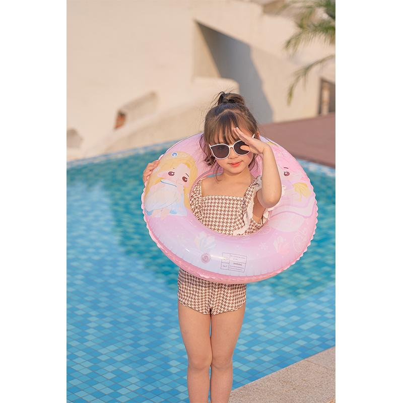 And Adults Children Thick Cartoon Girl Pattern Swimming Circle Toy Water
