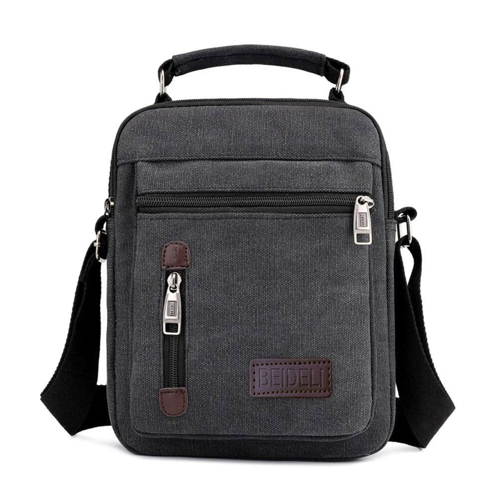 Mehrere Taschen Herren Umhängetaschen Kreative Tragetasche Canvas Werkzeug Umhängetasche Verschleißfest Große Kapazität Geldbörsen Männertasche