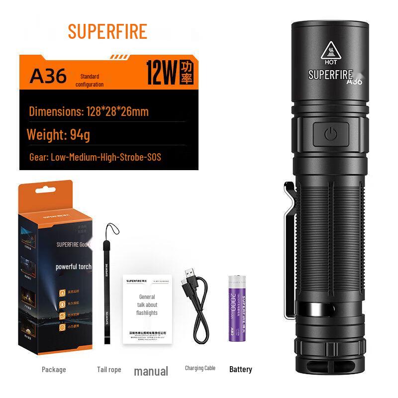 SupFire A36 Magnetic Tactical EDC Flashlight
