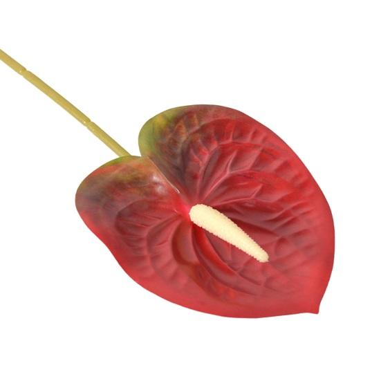 27,5" Umělé květy Anthurium se stonkem Falešná květina Výplň do vázy Real Touch Falešná květinová aranžmá pro střed stolu Svatba Domácí dekorace
