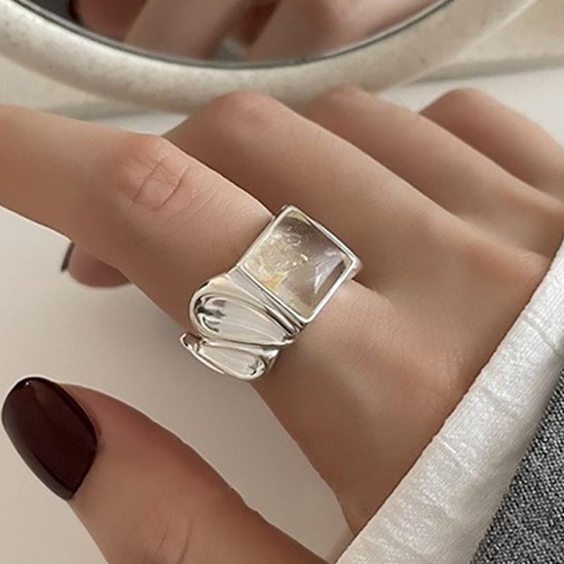 FOXANRY минималистичные серебряные кольца для пар для женщин и девочек — фото 4