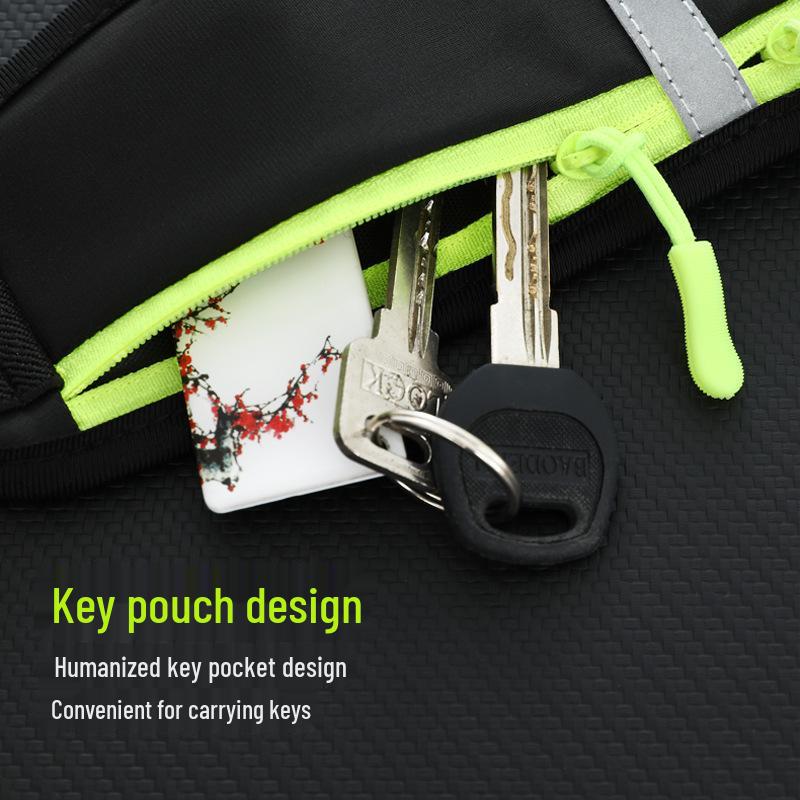 Widened Waterproof Reflective Waist Bag with Three Pockets for Outdoor Sports, Running, and Cycling
