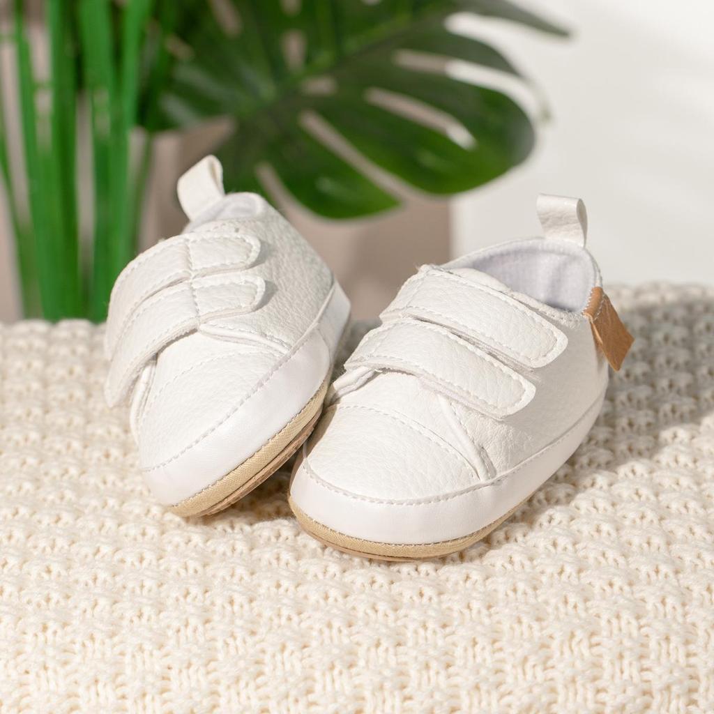 New Spring/Autumn Non-Slip Toddler Shoes, 0-1 Year, Rubber Sole, Double Velcro, PU Surface