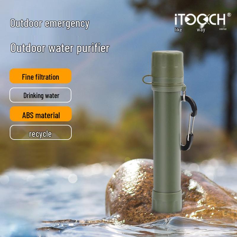 Portable Outdoor Camping Water Purifier Straw for Emergency Survival and Direct Drinking
