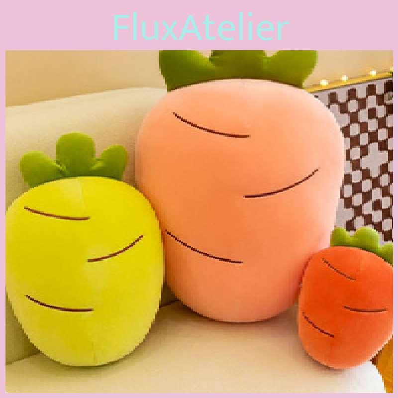 Soft Carrot Plush Toy Cartoon Vegetable Stuffed Pillow Creative Fluffy Doll Pink/orange/yellow/red 28/40/60/80cm