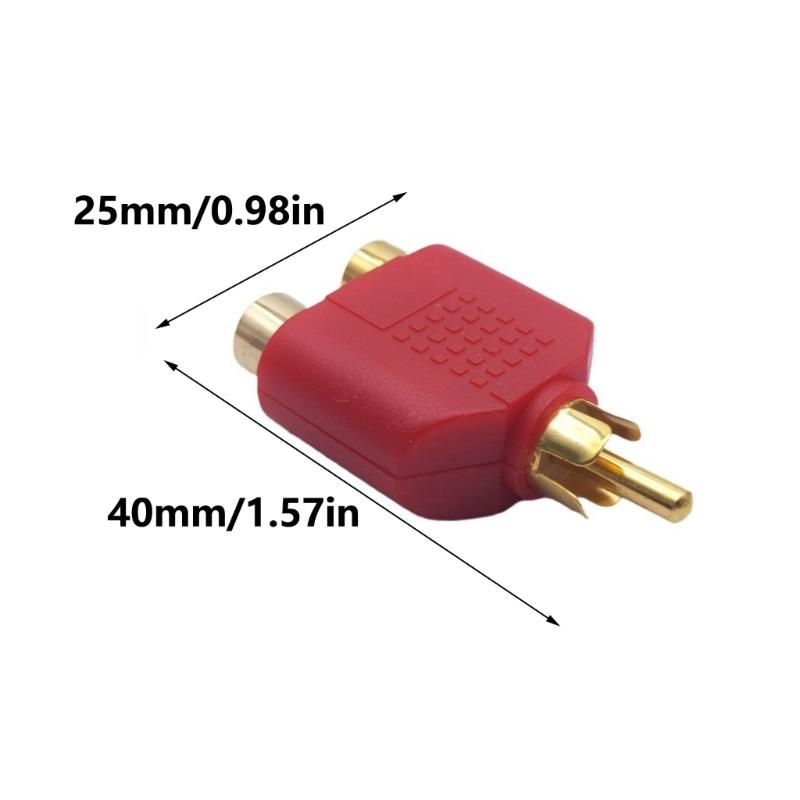 Mono Y Adapter Splitter Cable Adapter1 Male to 2 Female for Extending Auditory Video Cables Connectors 1PC