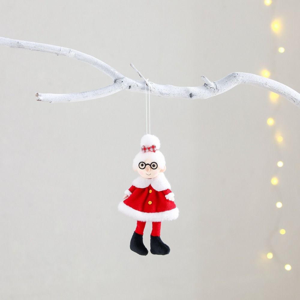 Holiday Season Cloth Christmas Angel Skirt Shape Hanging Pendants Angel Girl Pendant Cute Toy Pendant Tree Decorations