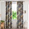 1PC LOZUJOJU 70-80% Blackout Countryside Style Oil Colored Floral Print High-quality Blackout Curtains for Bedroom Living Room Window for Home Decor
