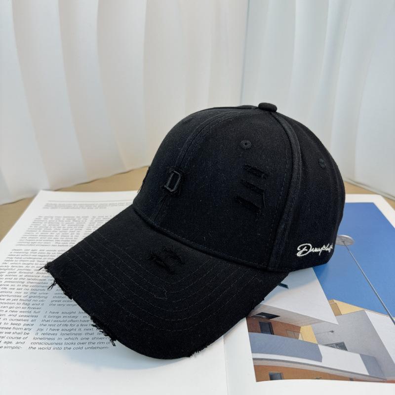 Spring And Autumn Women Wear Letter Hard Top Baseball Cap, Hole, Fashion Trend Versatile Temperament Cap