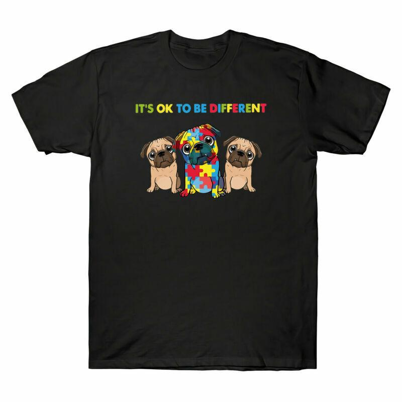 To ItS Ok Awareness Shirt T Be Lover Tee Dog Unisexs Autism Funny Pug Different S