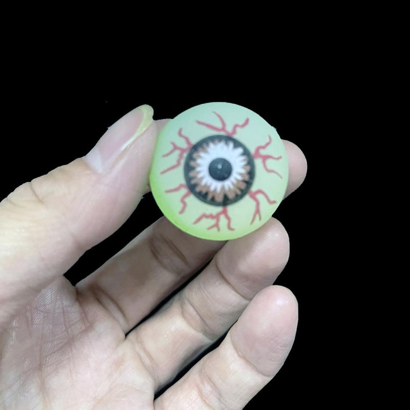 50Pcs Luminous Fake Eyeballs Halloween Eyeball Glow In The Dark Bouncy Ball Decoration Haunted House Home Bar Horror Props