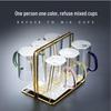 Shangqi Heat-Resistant Glass Mug Set with Gold Stand