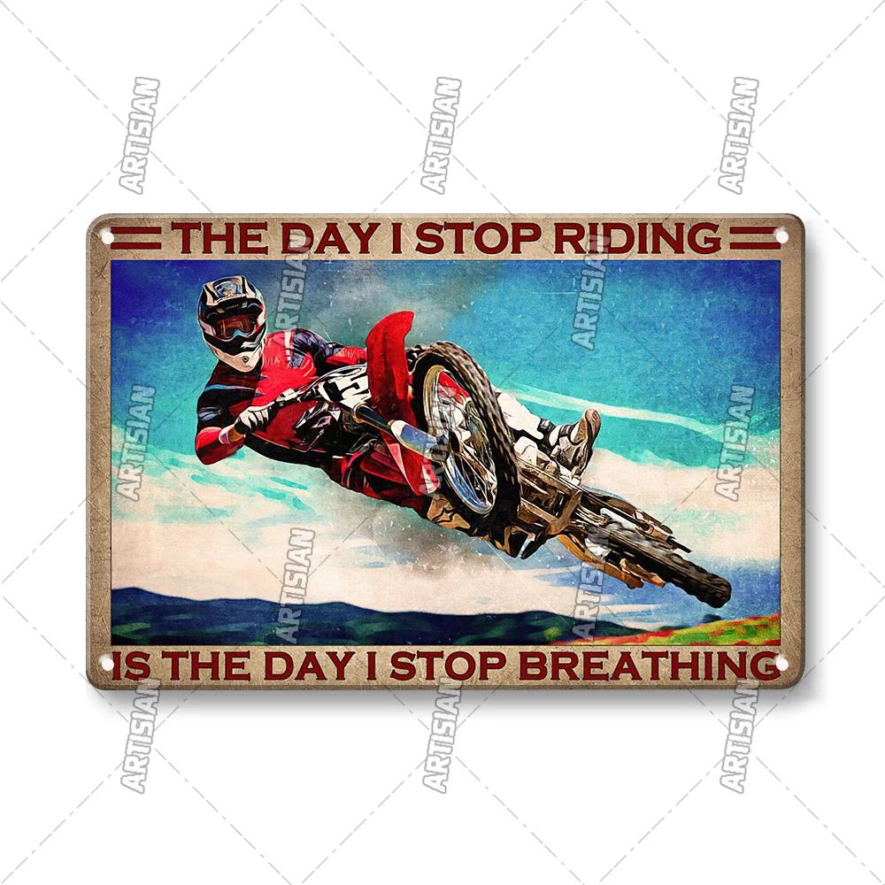 ARTISIAN Rusty Motorcycle Garage Wall Metal Tin Sign Vintage Decorative Plate Man Cave Metal Plaque Club Studio Industrial Decor