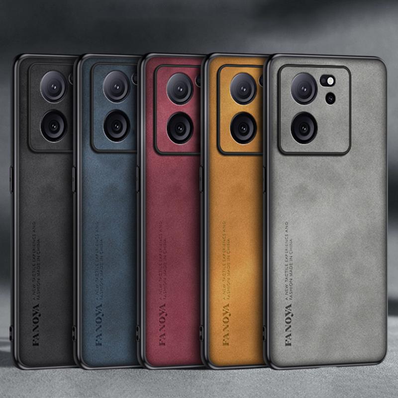 Luksusowe skórzane etui dla Xiaomi Mi 13T Pro Matowe etui na tył Silikonowe etui na telefon z pełną ochroną dla Xiaomi Mi 11T 12T Pro Coque