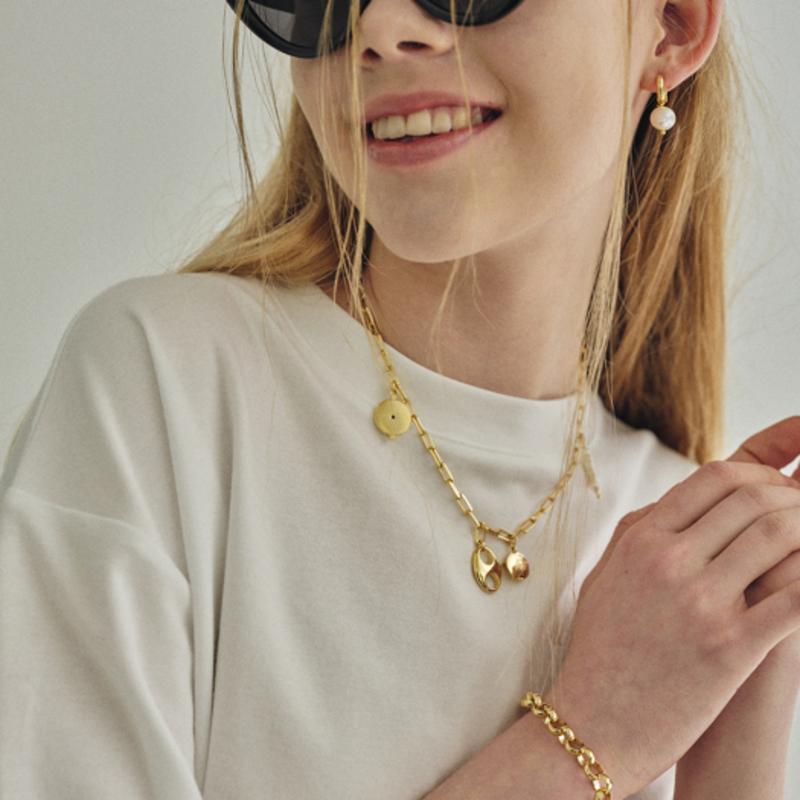 Modern Everyday Heart Charm Bracelet