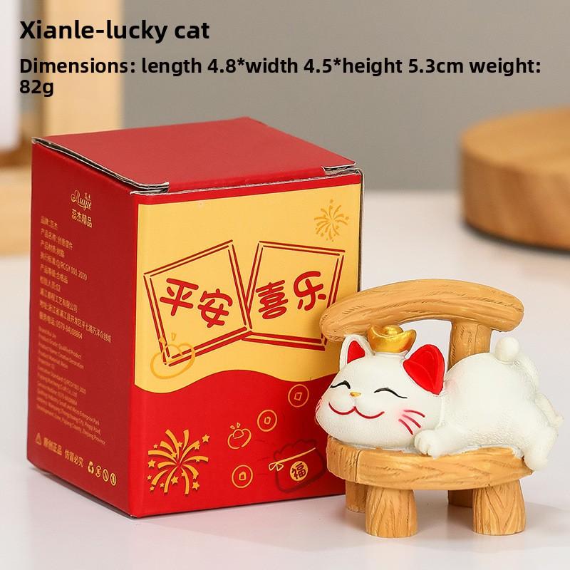 Cute Mobile Phone Stand Decoration Cute Maneki Neko Resin Office DeskCute Gift Decoration