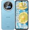 IIIF150 Action A5 Pro Téléphones Mobiles Débloqués, 8 Go+256 Go/1 To, Écran HD+ de 6,88" et Mini Écran de 1", Smartphone Android 15 16 MP, 5100 mAh/Double SIM 4G/Reconnaissance Faciale
