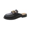 New Women's Korean Style Pointed Toe Slip-on Half Slippers - Retro Soft Sole & Fashionable Sandals for Beach