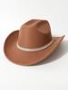 Bohemian Gentleman's Hat Ladies Unisex Elegant Top Hat Z Chain Diamond Wide Brim Cowboy Hat Prom Hat