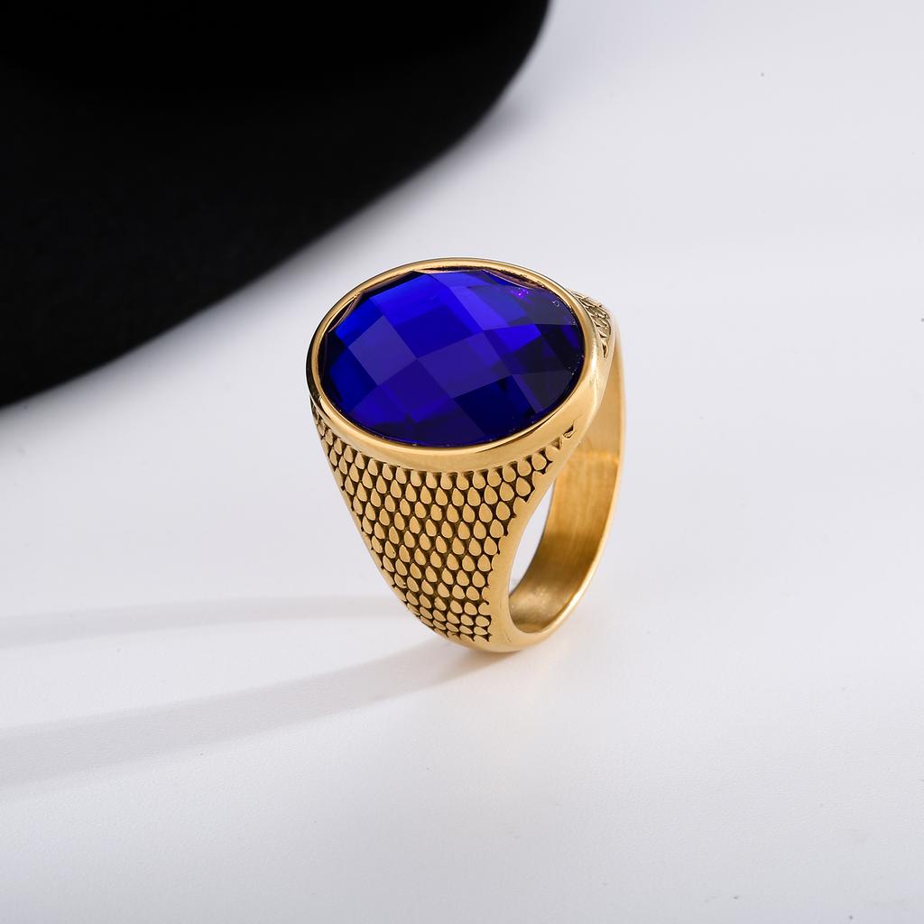 Klassische Herrenringe aus hochwertigem 316L-Edelstahl mit Onyx Trendschmuck