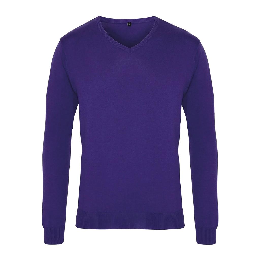 Premier Mens Knitted V Neck Sweater Top