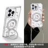 Cute cat suitable for iphone17promax iPhone case 15 four-corner lanyard 16 crossbody 14 bracket 13