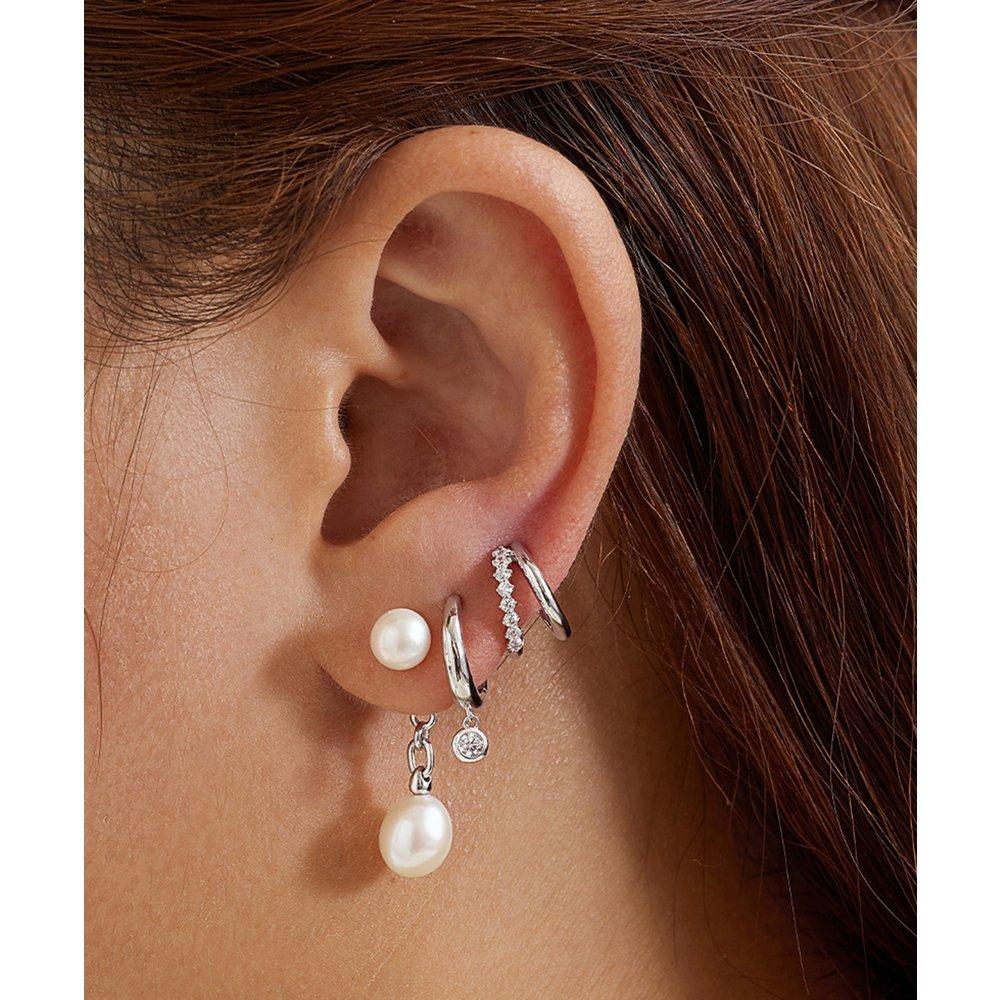 Natural Freshwater Pearl Stud Earring Jacket/Earrings E058-06H