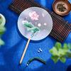 Double-Sided Embroidered Ancient-Style Round Fan, Chinese-Style Embroidered Lotus Fan, Special for Hanfu, Versatile Dance Fan with Suzhou Embroidery
